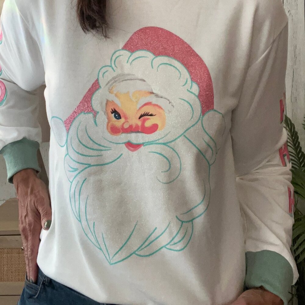 Sparkling Retro Santa Shirt